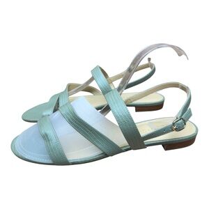 Talbots size 11 Green Leather Elegant Green Strappy Sandals shoes